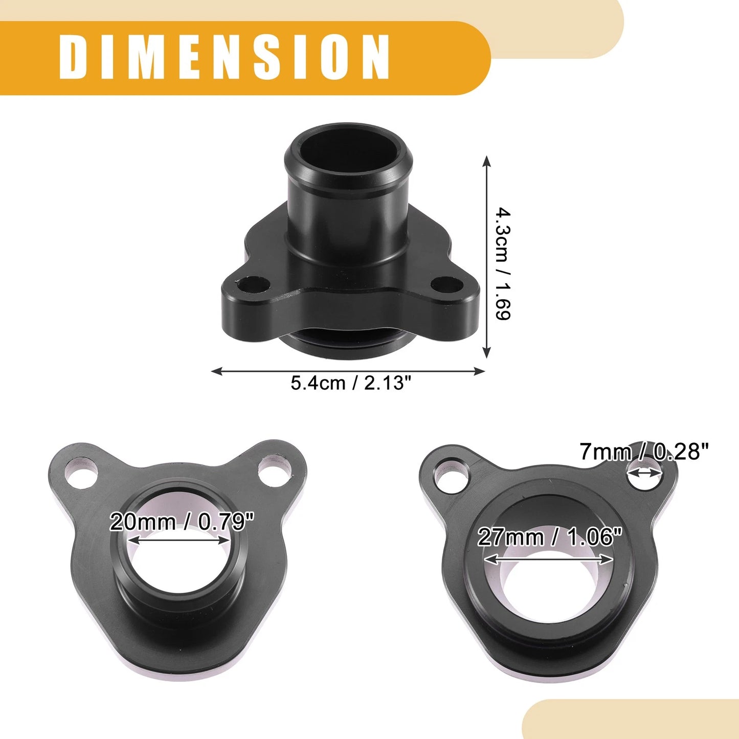 Engine Coolant Hose Fitting Set with Clamp for BMW 330i (2006-2013)
