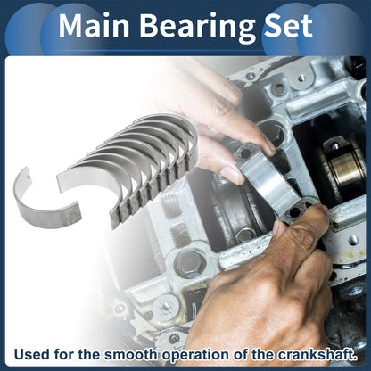Main Bearing Set for Toyota Avensis (1998-2008) - 10 Pcs Metal