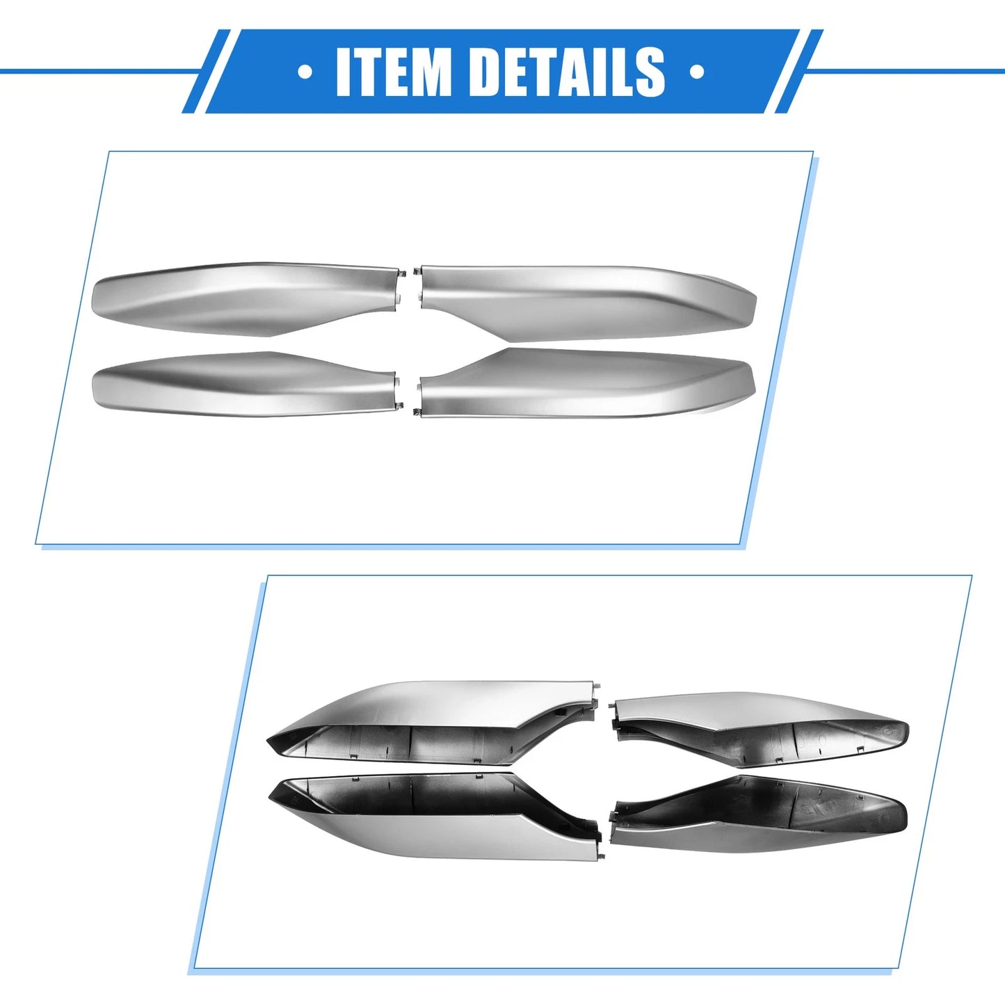 4pcs Car Roof Rack End Covers for Toyota Land Cruiser Prado (2009-2023)