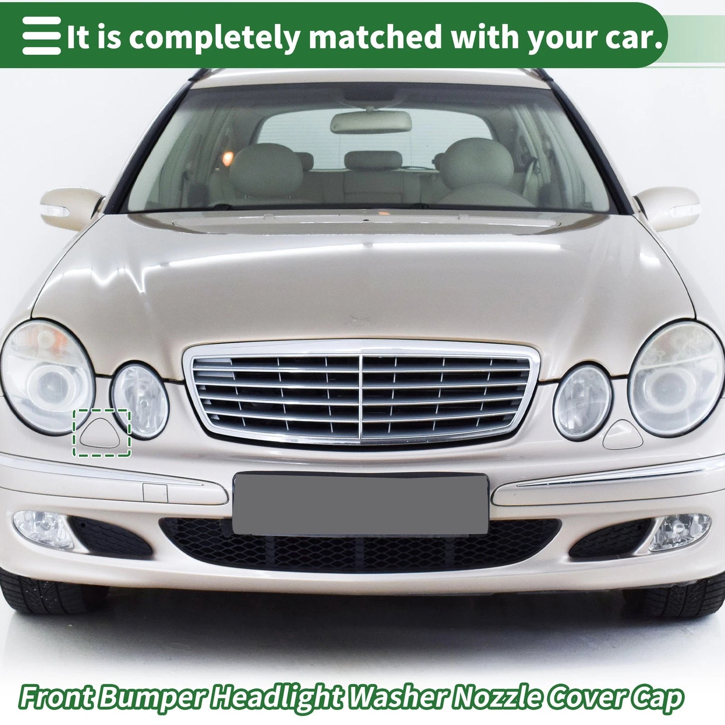 Front Right Side Bumper Headlight Washer Nozzle Cover for Mercedes-Benz E320