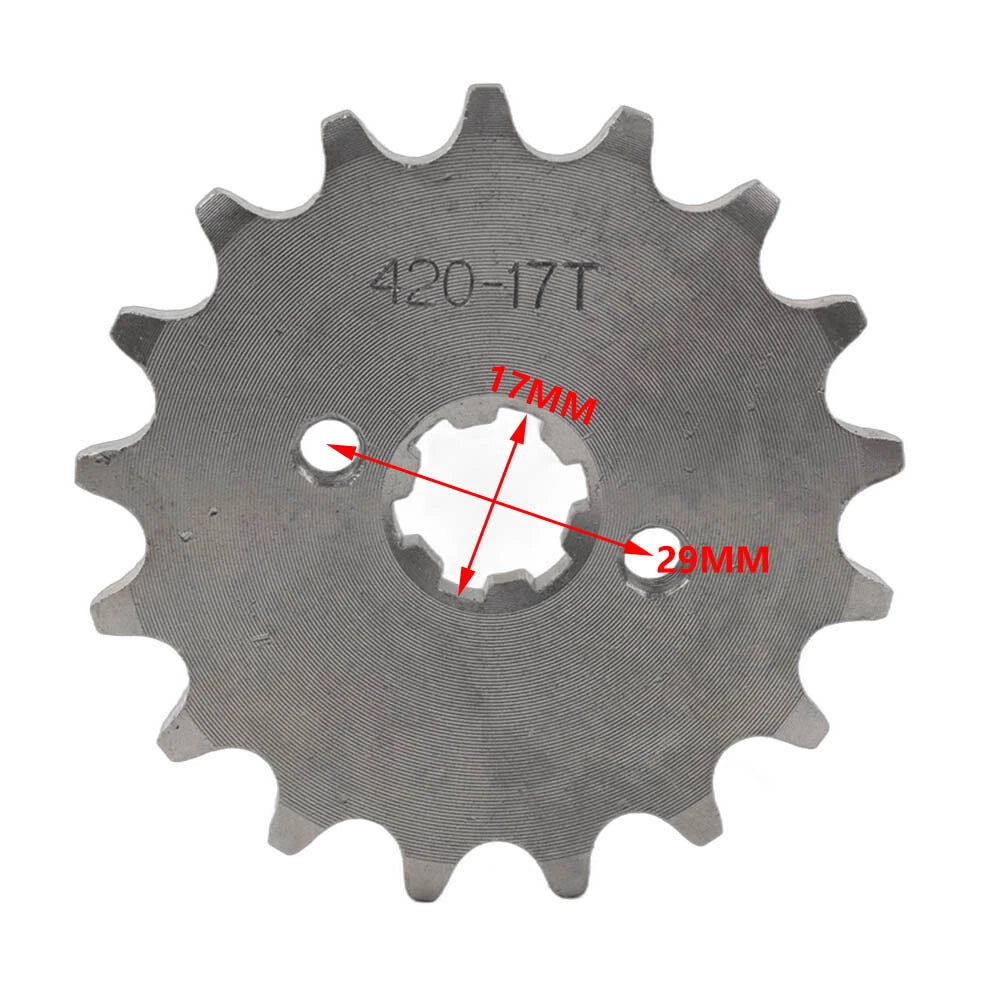 17mm 17T Front Sprocket for 50cc 70cc 90cc 110cc 125cc 140cc ATV Pit Dirt Bike
