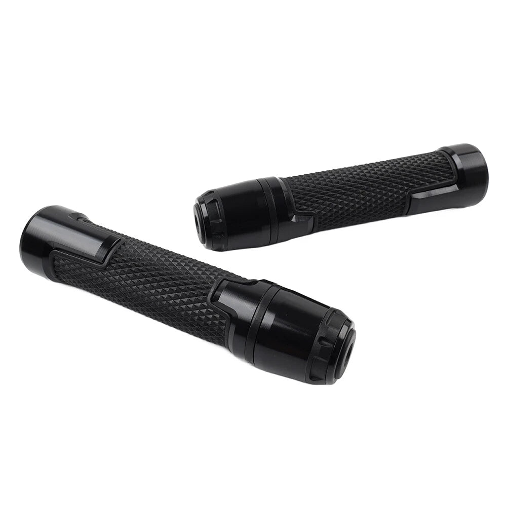 22MM 7/8" Black Motorcycle Handlebar Grips & Bar Ends for Harley, Honda