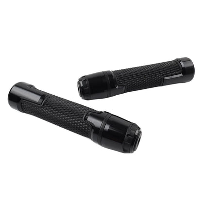 22MM 7/8" Black Motorcycle Handlebar Grips & Bar Ends for Harley, Honda