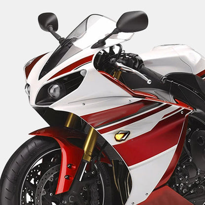 Yellow White LED Flush Mount Turn Signals for Motorcycle (12V)