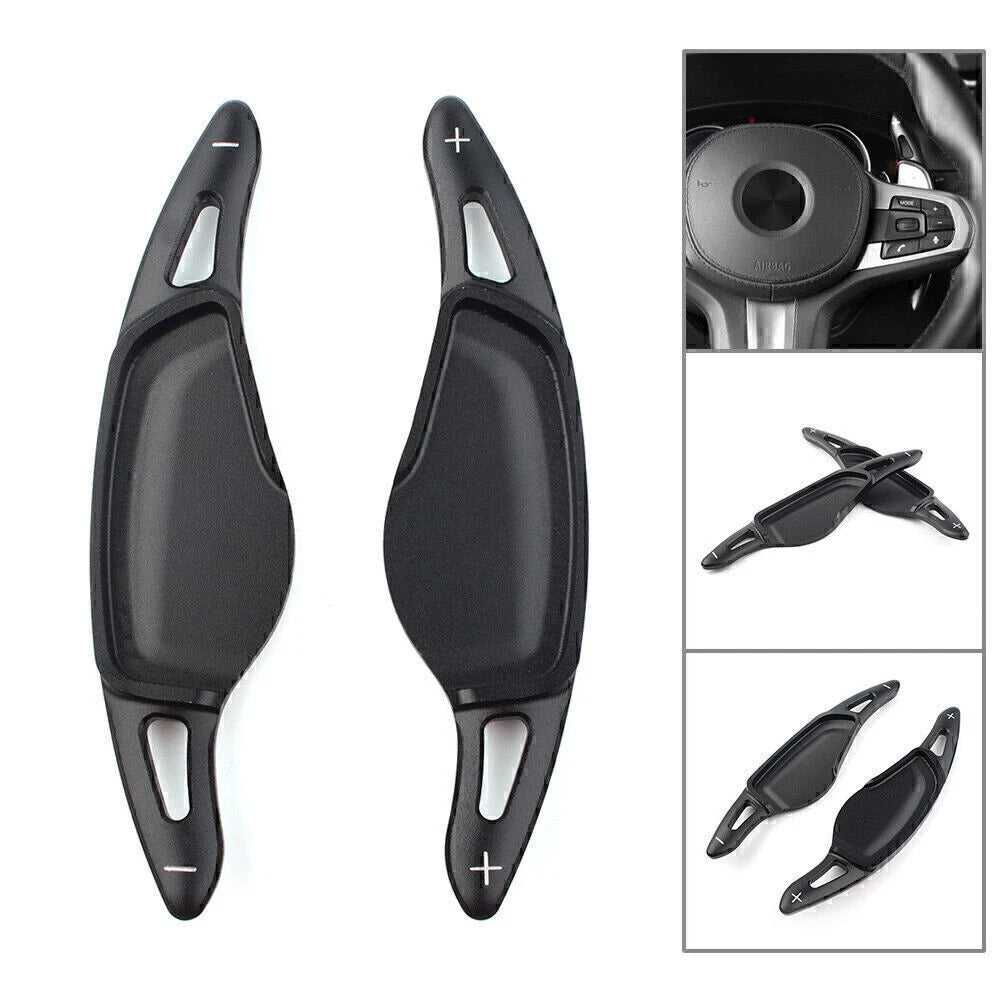 Black Steering Wheel Paddle Shifter Extensions for BMW X3 X4 M5 X5 (2018-2020)