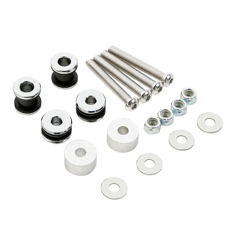Chrome Sissy Bar Solo Rack Docking Hardware for Harley Softail (2000-2017)