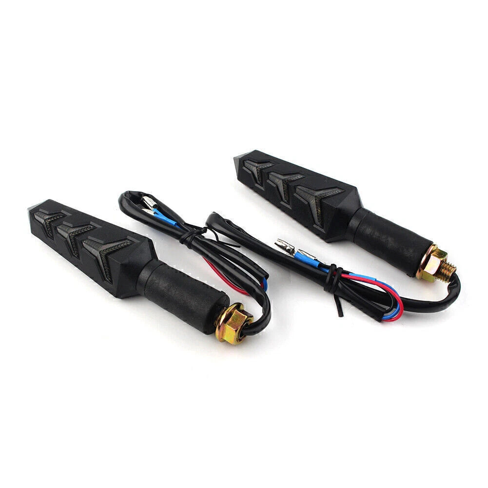 2 x Universal Motorcycle 12V LED Amber Turn Signal Lights for Make & Model