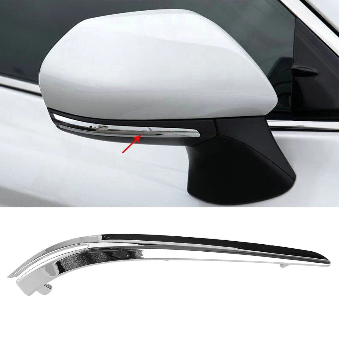 Chrome Right Rear View Mirror Cover Trim for Toyota Camry (2019-2023)