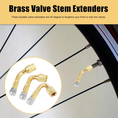 Valve Stem Extenders Adapter / 6pcs 45 90 135 Degree / for Car Motorcycle