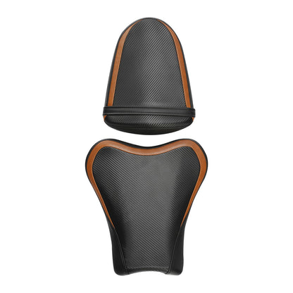 Black Brown Rider Driver Passenger Seat for Suzuki GSXR1000 (2005-2006)