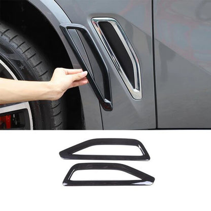 Black Side Fender Air Vent Trim Covers for BMW X5 (2019-2022)