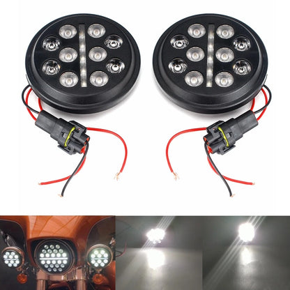 4.5" LED Fog Lights for Harley Dyna Sportster Softail Touring Forty Eight (2006-2023)
