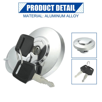 Motorcycle Lock Fuel Tank Filler Cover Set with 2 Keys for Honda Shadow