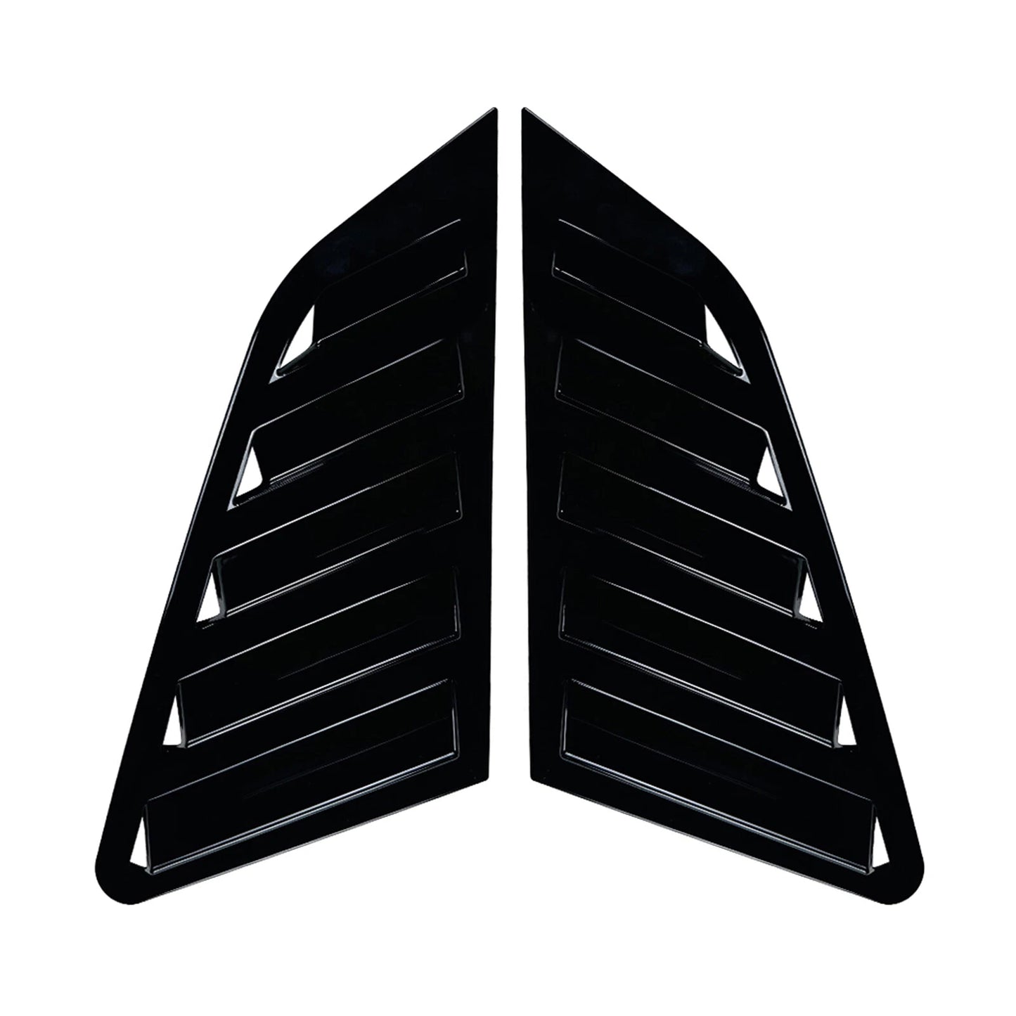 Rear Side Window Louver Covers for Audi A3 S3 (2021-2024) Gloss Black