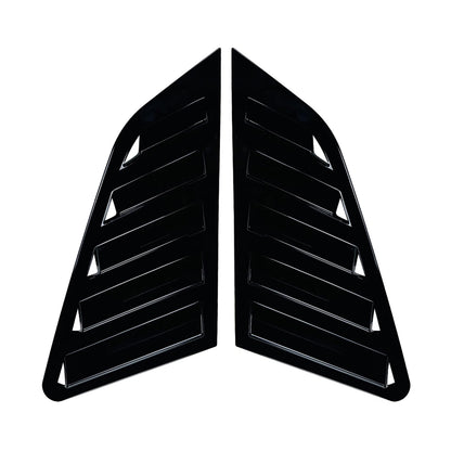 Rear Side Window Louver Covers for Audi A3 S3 (2021-2024) Gloss Black