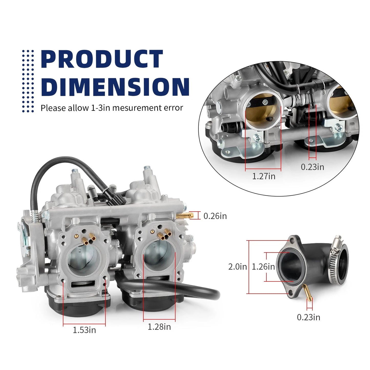 Carburetor w/ Intake Boot for Kawasaki KVF650 (2006–2013)