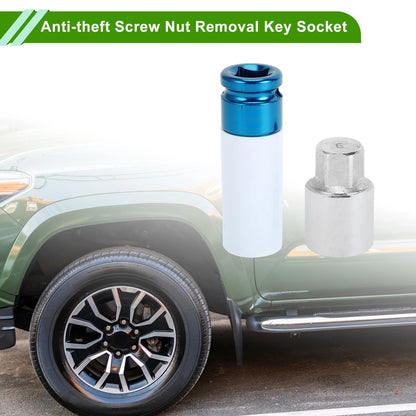 Set Wheel Lock Lug Nut Anti-theft Screw Removal Key Socket Type E for Toyota