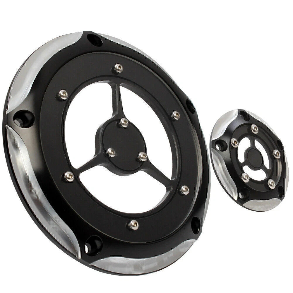 Timing Cover for Harley Road King Electra Glide Softail Chrome & Black