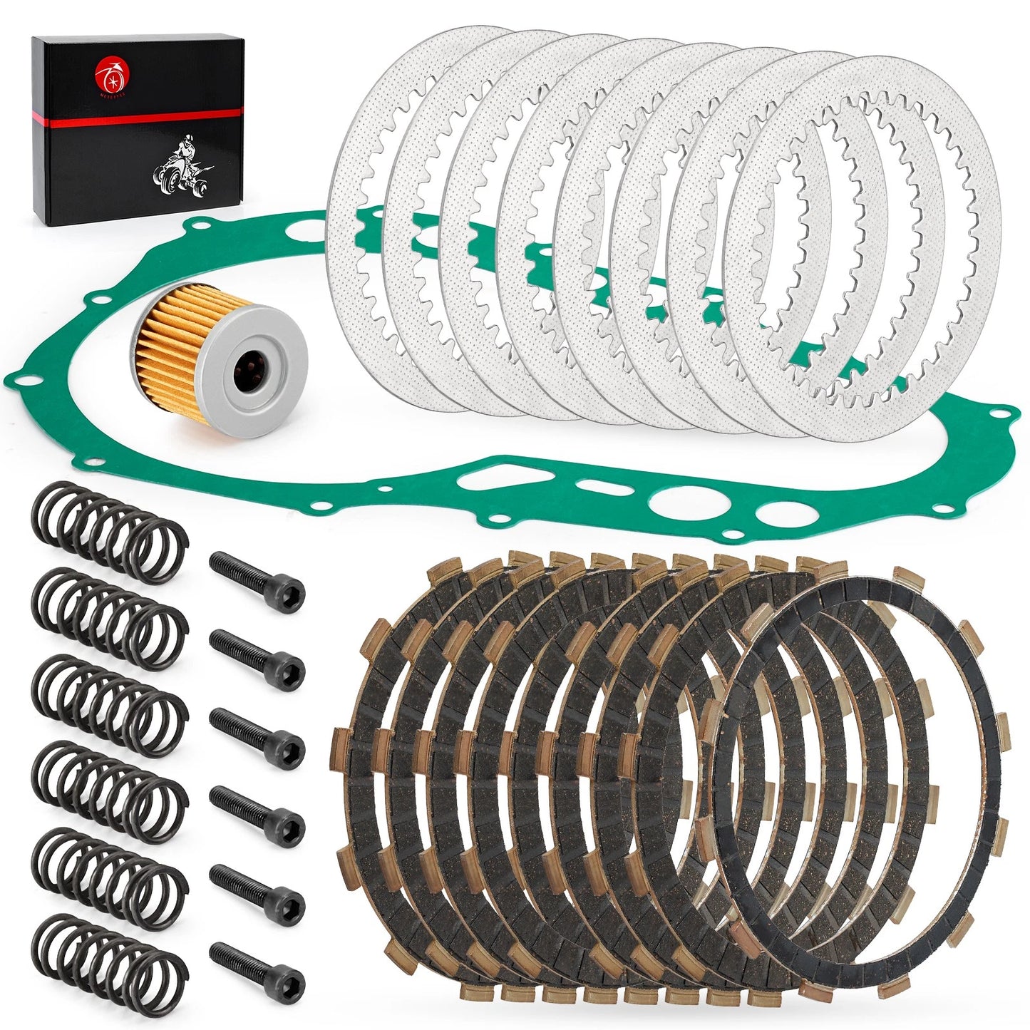 Oil Filter & Friction Plates Kit for Suzuki LTZ400 2003-2014 2x4 Quadsport