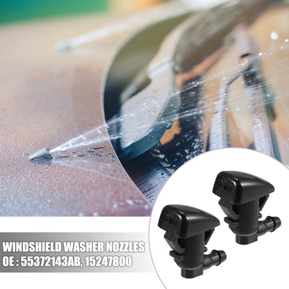 2 x Windshield Washer Nozzles & 2.5m Hose Kit for Jeep Grand Cherokee (2011-2023)