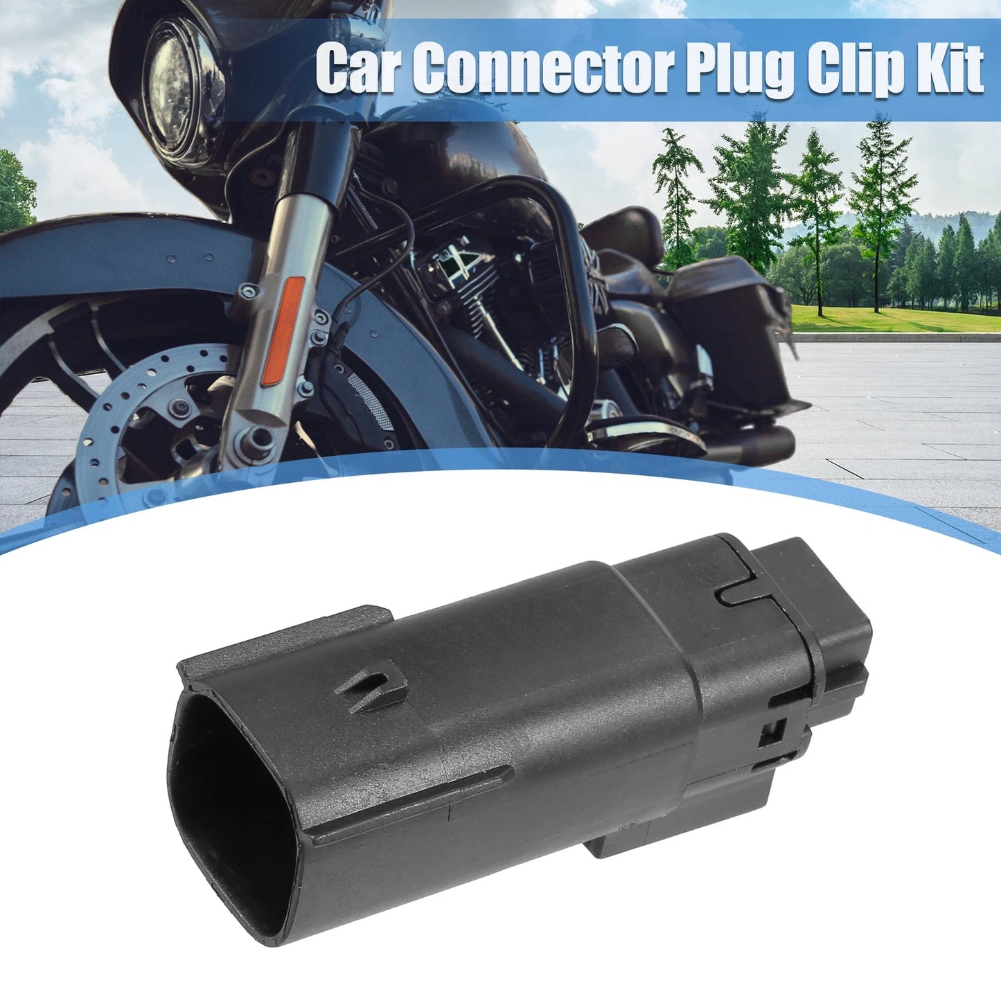 6 Pin Headlight Connector Adapter Plug Clip for Harley-Davidson