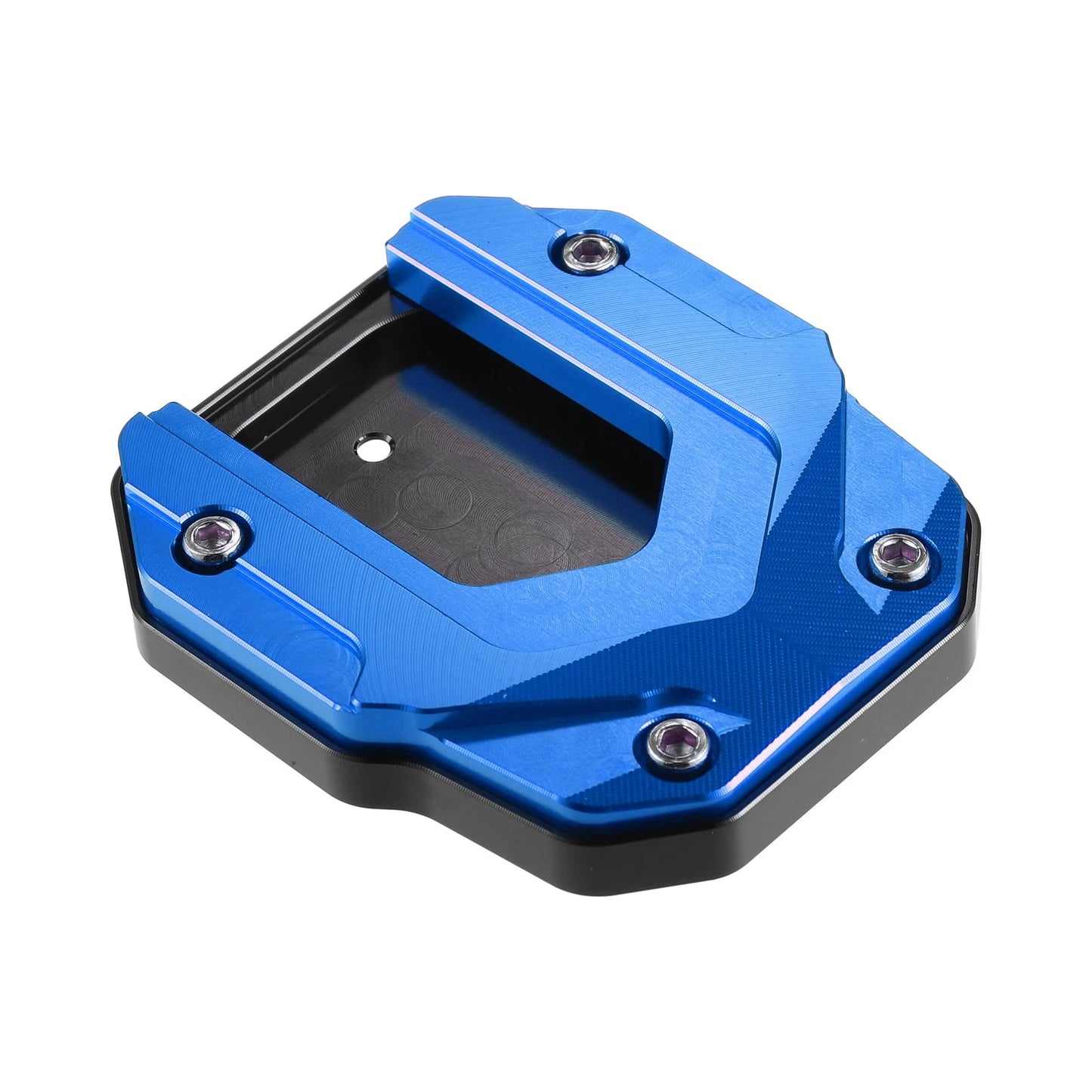 Aluminum Alloy Motorcycle Kickstand Plate Pad for BMW - Blue