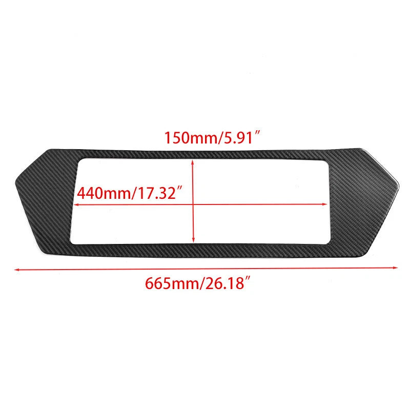 Carbon Fiber Rear License Plate Frame Trim for Corvette C8 (2020-2024)