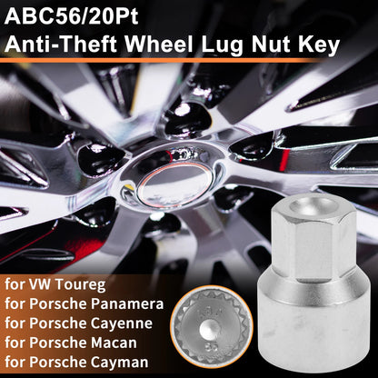 Wheel Lock Lug Nut for VW Touareg Lock Nut Key Socket Removal Tool