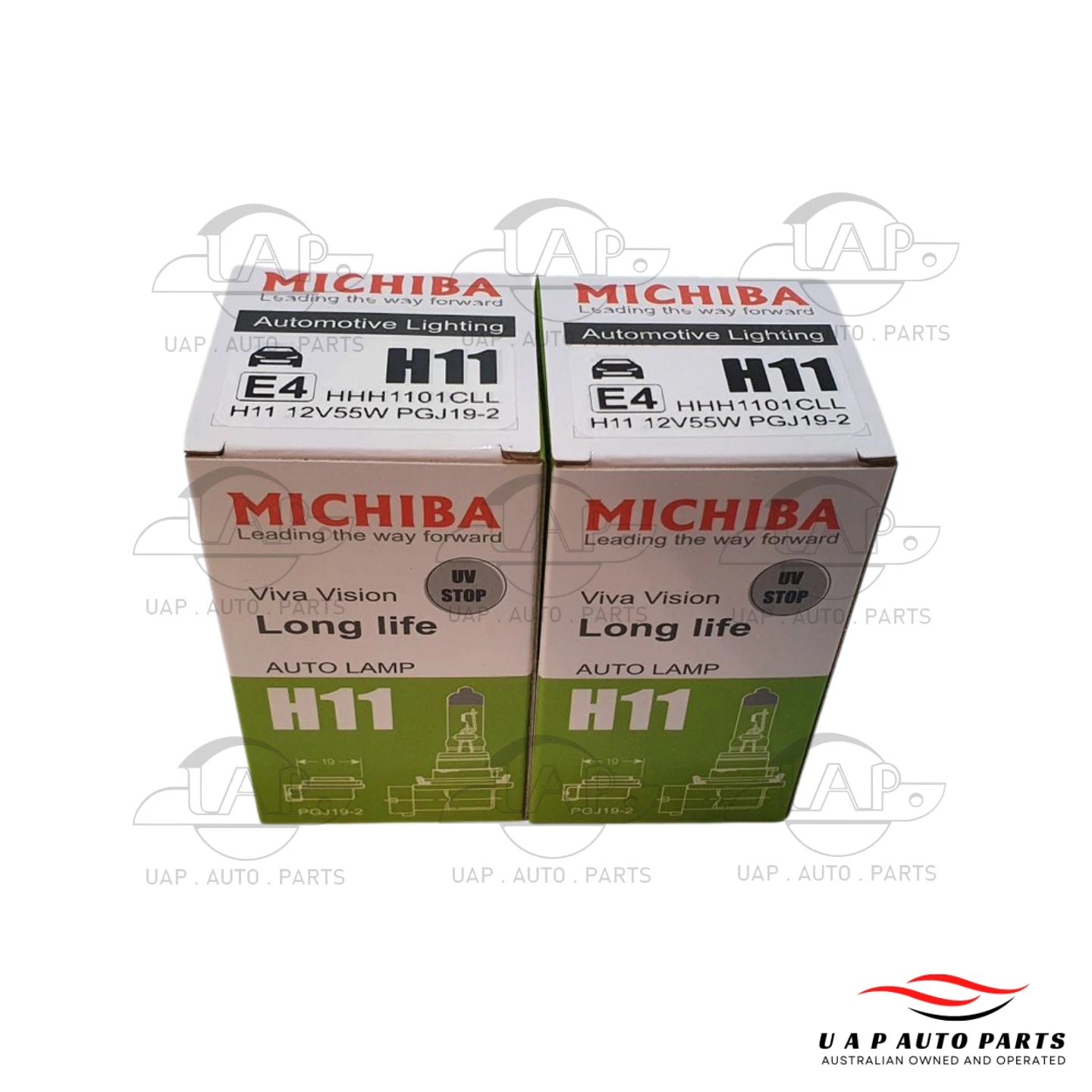 H11 Halogen Headlight Bulbs 12V 55W Long Life for Michiba (2 x)