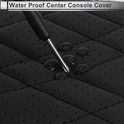 Center Console Cover with Storage Bag for BMW 5 Series (2018-2023) Black