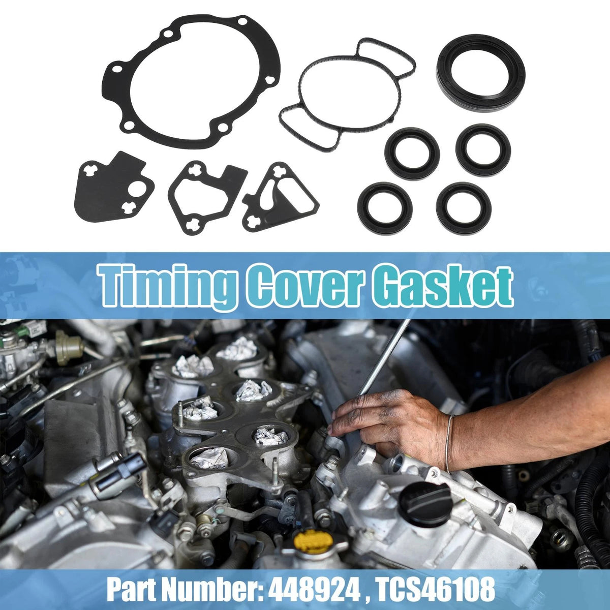 Timing Cover Gasket & Seal Set 3.6L for Cadillac SRX STS & GMC Acadia