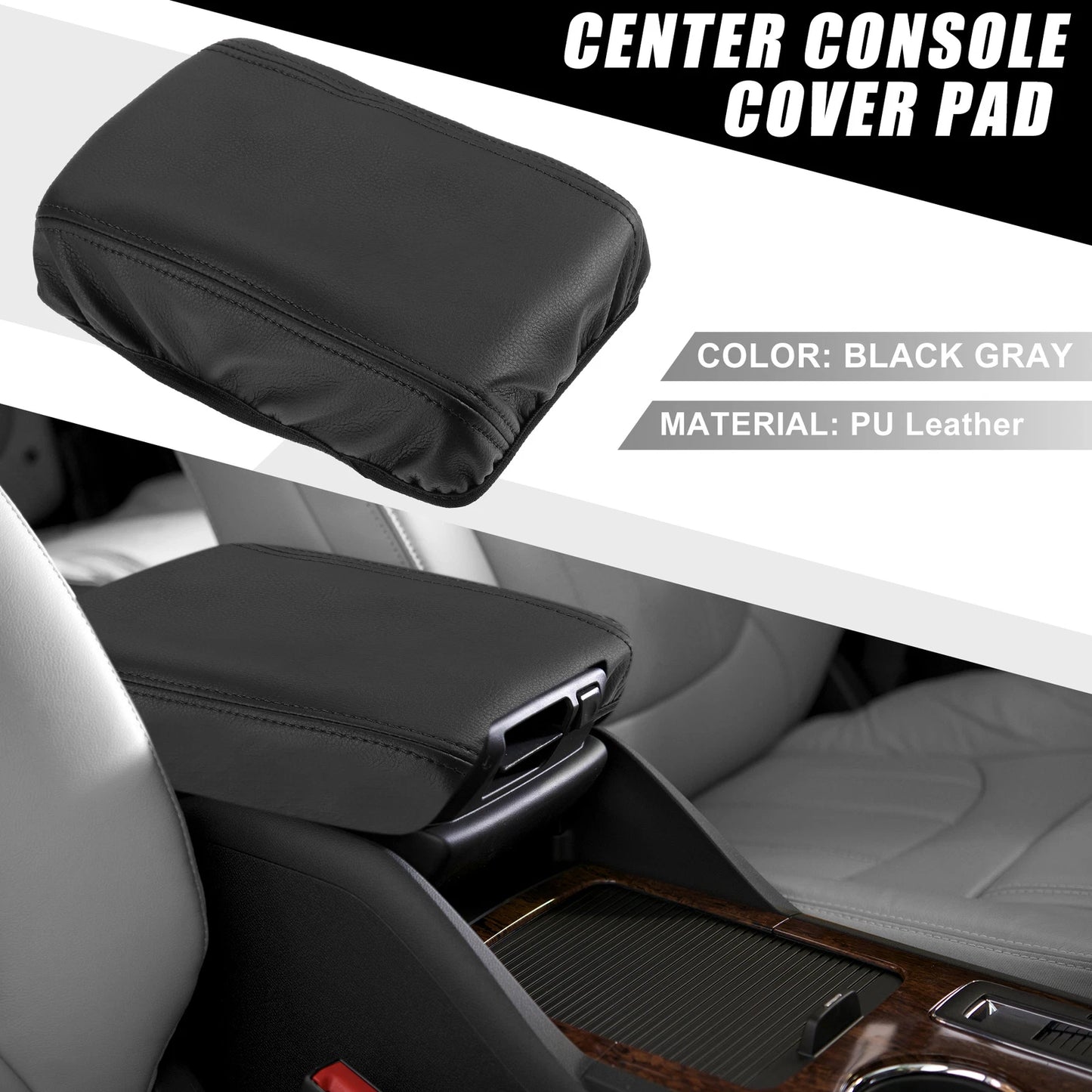 Center Console Cover Armrest Protector for Toyota Corolla Cross (2022) Black