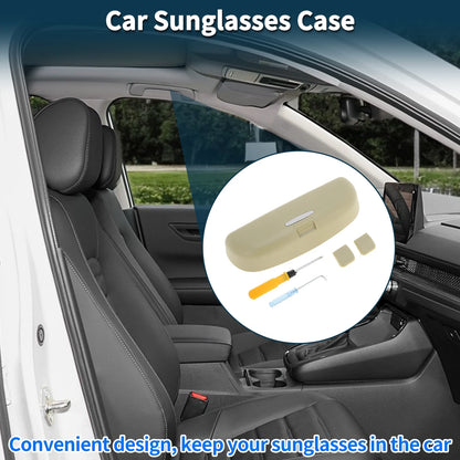 Sunglasses Case for Mitsubishi Outlander Eyeglasses Holder Storage Box Beige