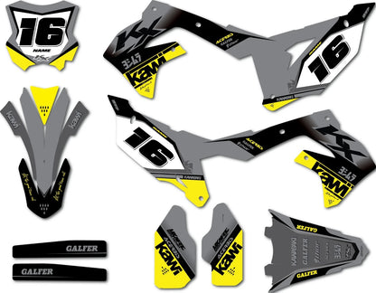 Custom Decal Kit for Kawasaki KXF 450 MX Graphics 2019-2023