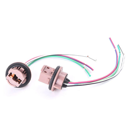 2 x 7441 7443 7444 T20 LED Bulbs for Brake Signal Light Wiring Harness & Socket