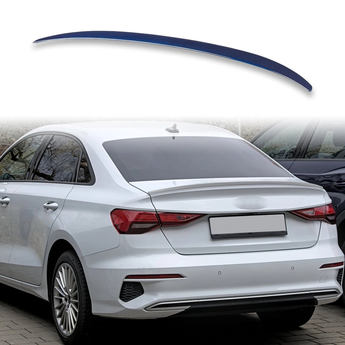 S-Line Style ABS Boot Spoiler for Audi A3/S3 8Y (2021-2023) Blue LX5Q