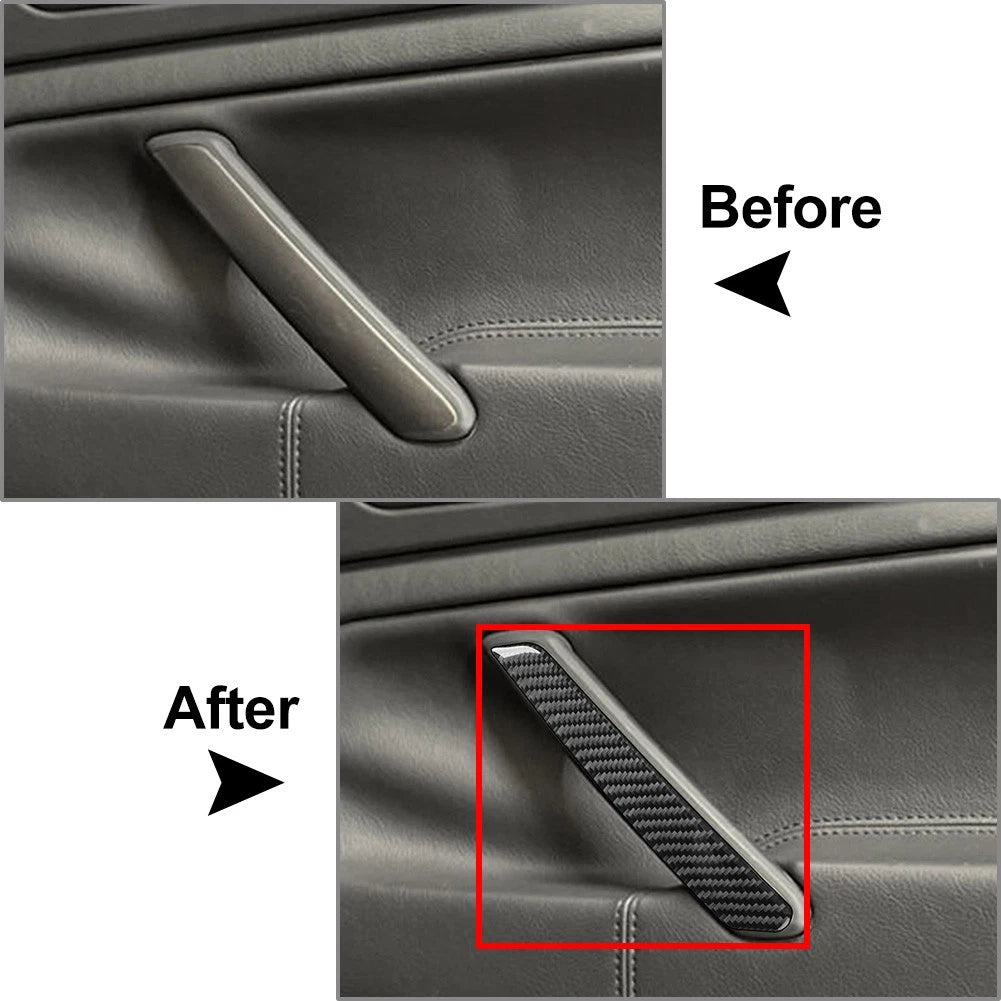 Black Front Rear Door Handle Cover Trim for Volkswagen Passat (2001-2005)