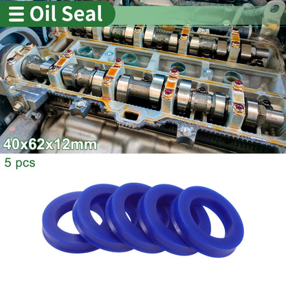 Oil Seal / 40x62x12mm / Seal Ring Rotary Shaft Seal TPU High Pressure Blue 5 Pcs