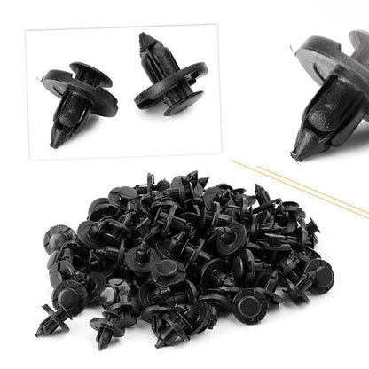 100 x 8mm Black Hole Plastic Rivets for Nissan Fender