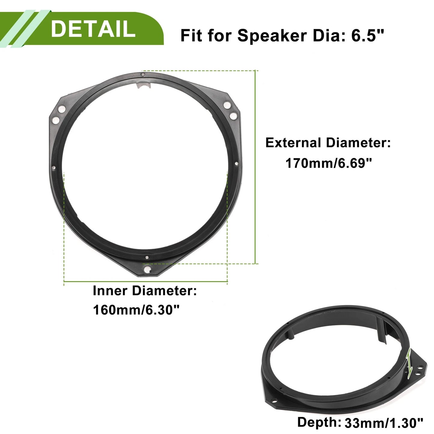 Speaker Spacer Ring for BMW X5 (E53) 6.5" Tweeter Adapter (2000-2006)