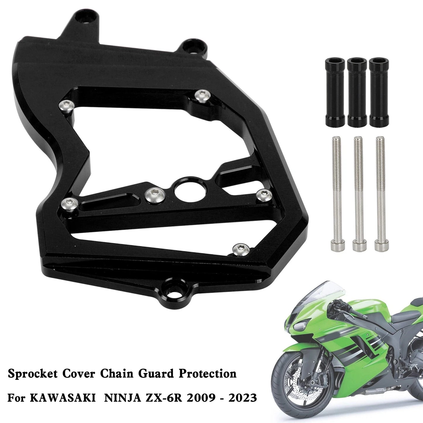 Sprocket Cover for Kawasaki Ninja ZX-6R (2009-2023) Black