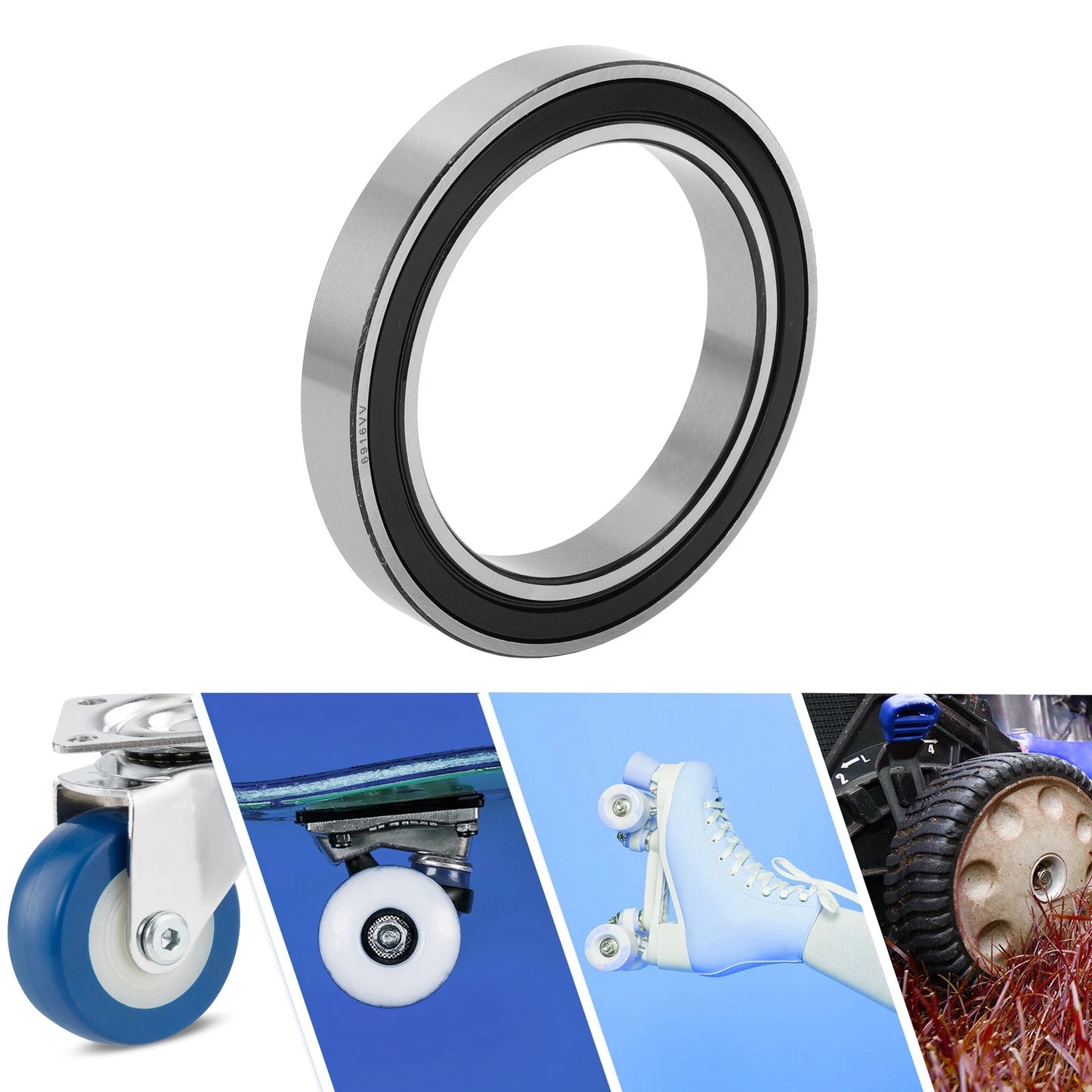1 x Deep Groove Ball Bearings 80x110x16mm for Scooter Skateboard Wheel