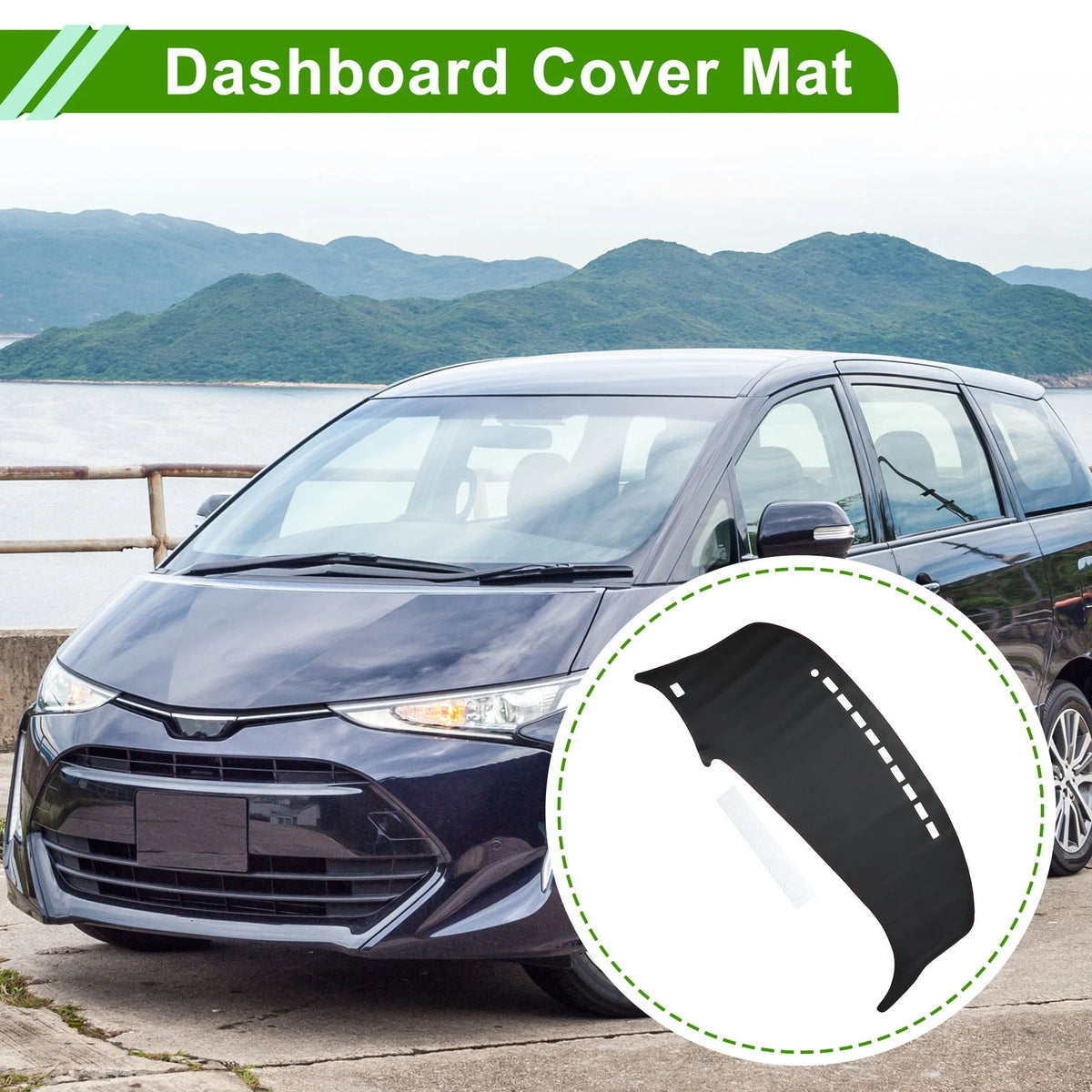 Dashboard Cover 50 Dash Cover Mat Carpet for Toyota Previa (2006–2019)