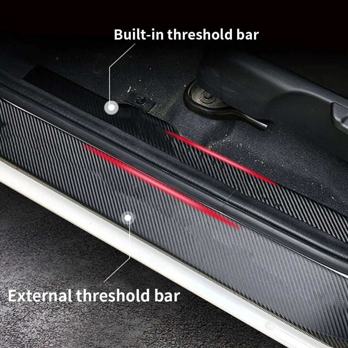 Leather Hatch Trunk Door Sill Guard Pedal Cover Toyota RAV4 (2020–2024)