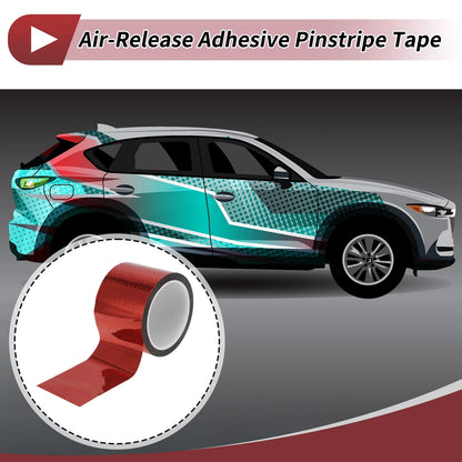 Pinstripe Tape 70mmx50m for Car Laser Red 1 Pcs
