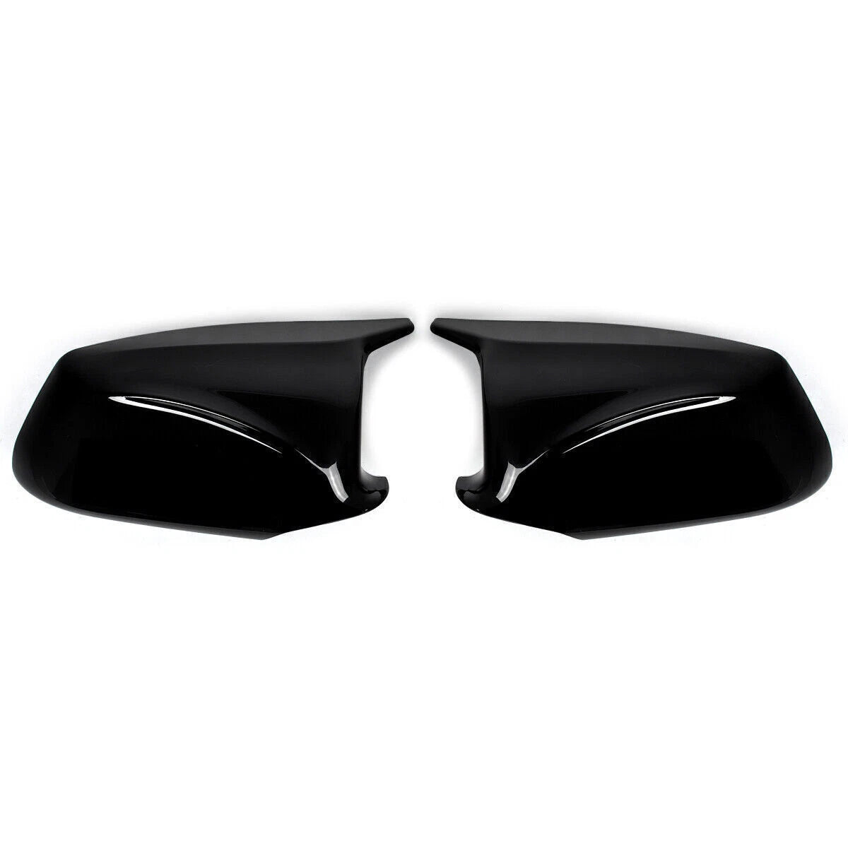 2 x Gloss Black Side Mirror Cover Caps for BMW 5-Series F10 F11 (2010-2013)