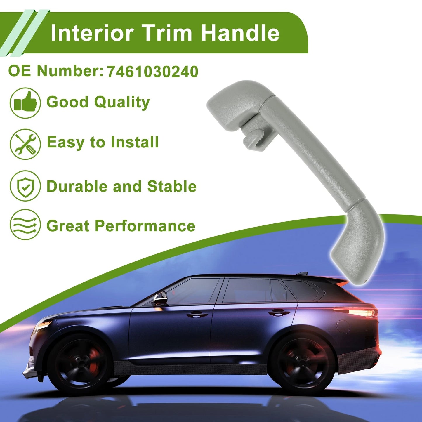Interior Trim Handle for Toyota Camry (2007-2011) - ABS Gray
