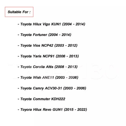 Rear View Mirror for Toyota Hilux 1kdFortuner Yaris (2015-2023)