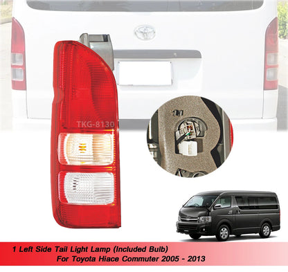 LH Tail Light Lamp w/Bulb for Toyota Hiace Commuter (2005-2013)