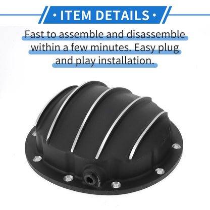Differential Cover with Gasket for Chevy GM Intermediates Black 8.5in 8.6in